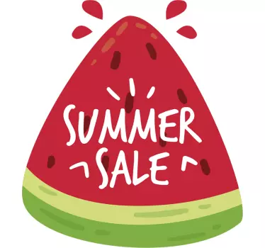Rabatt Aufkleber Summer Sale Melone - TenStickers