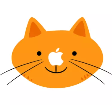 Laptop aufkleber verspieltes katzen gesicht - TenStickers