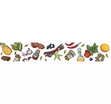 Wandtattoo Küche Zutaten Motiv - TenStickers