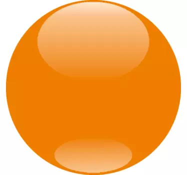 Orangener Kreis Aufkleber - TenStickers