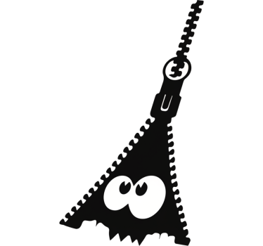 Laptop aufkleber monster reißverschluss - TenStickers