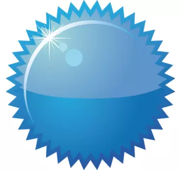 Kreis mit Zacken Aufkleber - TenStickers