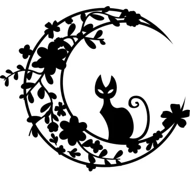 Mond Katze Aufkleber - TenStickers