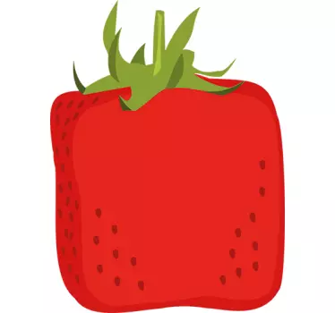Erdbeere Text Aufkleber - TenStickers