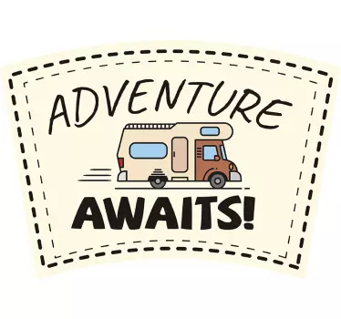 Adventure Awaits Wohnmobil Aufkleber - TenStickers