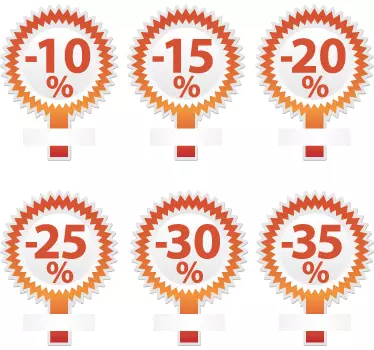 Rabatt Aktionen Sticker - TenStickers