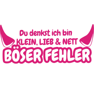 Autoaufkleber bad mistake pink devil - TenStickers