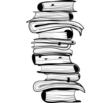Wandtattoo Schlafzimmer Bücherstapel - TenStickers