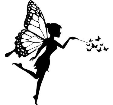 Wandtattoo Kinderzimmer Feen Silhouette - TenStickers