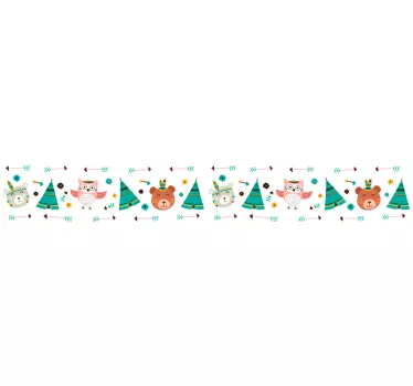 Tier Tipis  Wandtattoo Kinderzimmer - TenStickers