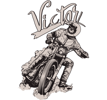 Personalisierter Namensaufkleber des motorrades - TenStickers
