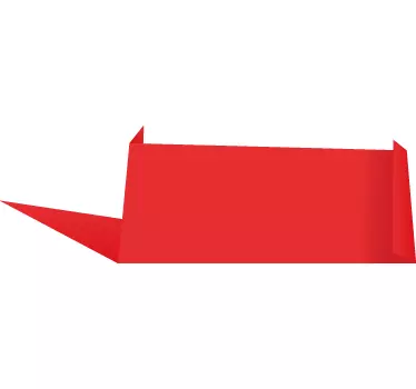 Rotes Rechteck Text Aufkleber - TenStickers