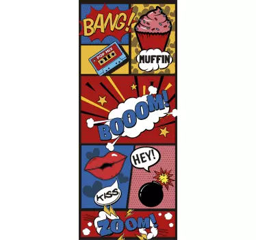 Türaufkleber Comic Pop Art Tür - TenStickers