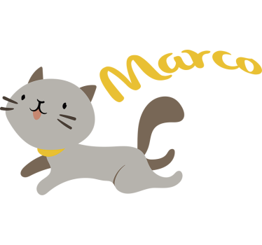 Personalisierter Aufkleber Katze Kater - TenStickers