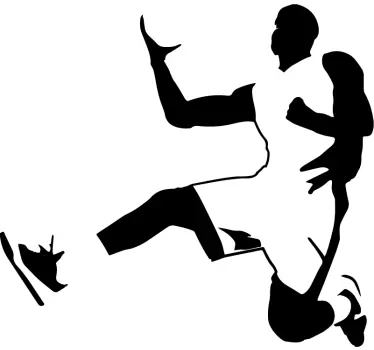 Aufkleber Silhouette Basketball Spieler Apple Mac - TenStickers