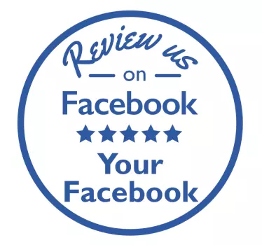 Text Aufkleber Facebook Review Schild - TenStickers