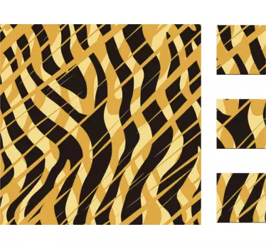Wandtattoo Wohnzimmer Wildes Tier Tiger Muster - TenStickers