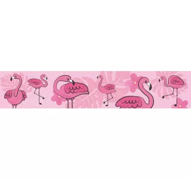 Wandtattoo Ornament Flamingo Ornament Pink - TenStickers