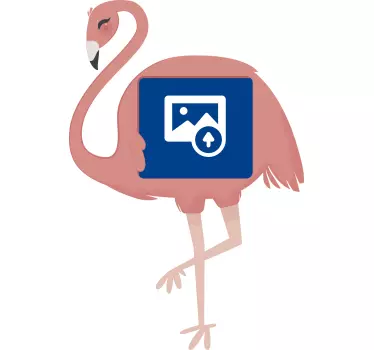 Wandtattoo Kinderzimmer flamingo-fotohalter - TenStickers