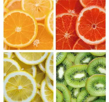 Wandtattoo Früchte Citrus Früchte - TenStickers