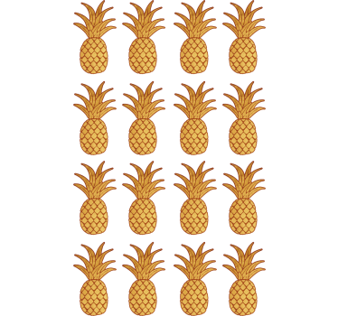 Aufkleber Wohnzimmer Ananas Icons - TenStickers