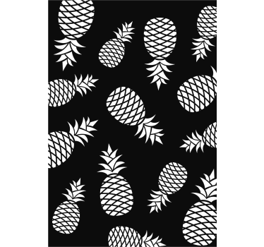 Fensteraufkleber Ananas Muster - TenStickers