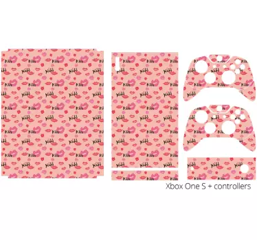 Lippen küssen rosa xbox sticker - TenStickers