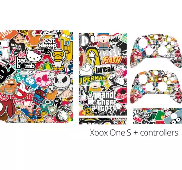 Spiel collage xbox sticker - TenStickers