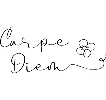 Laptop Aufkleber Carpe Diem Schriftzug - TenStickers