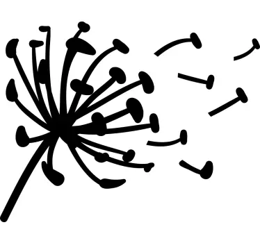 Pusteblume Skizze Laptop Sticker - TenStickers