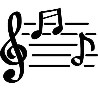 Laptop Aufkleber Musik Noten - TenStickers