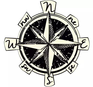 Laptop Aufkleber Kompassrose Kompass - TenStickers