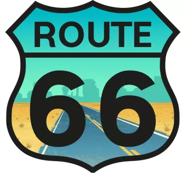 Laptop Aufkleber Route 66 Laptop - TenStickers