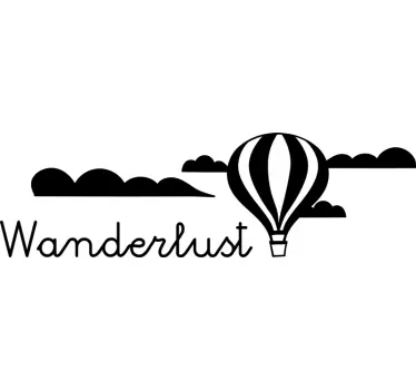 Laptop Aufkleber Wanderlust Heißluftballon - TenStickers