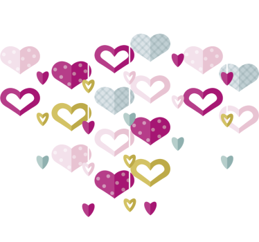 Wandtattoo Herzen Kollektion - TenStickers