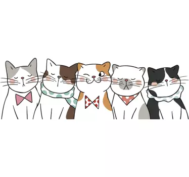 Aufkleber Auto Katzen Cartoon - TenStickers