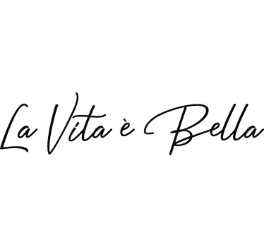 Auto Aufkleber La Vita è Bella - TenStickers