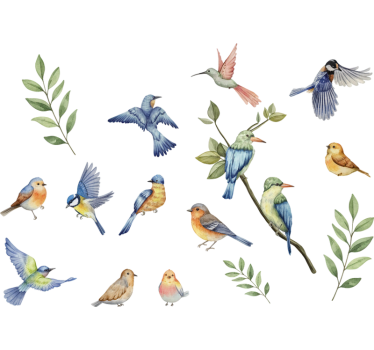 Wandtattoo singvogel set - TenStickers