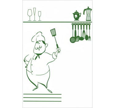 Fensteraufkleber küchenchef set - TenStickers