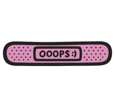 Autoaufkleber pinkes „oops“ pflaster - TenStickers