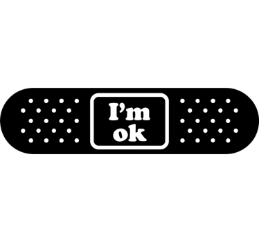 Autoaufkleber „ich bin okay“ pflaster - TenStickers