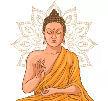 Laptop Aufkleber Buddha Muster - TenStickers