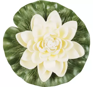 Wandtattoo Wohnzimmer Lotusblüte Blattform - TenStickers