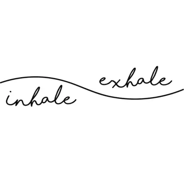 Inhale Exhale Kopfteil Wandtattoo - TenStickers