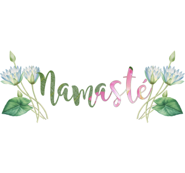 Namaste Begrüßung Blume Wandtattoo Schlafzimmer - TenStickers