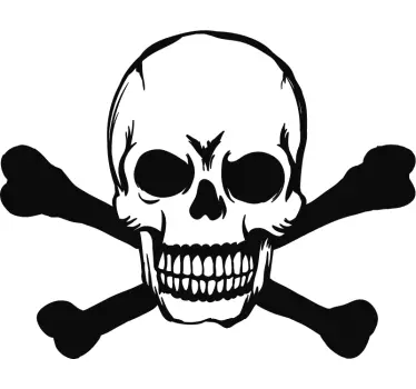 Totenkopf mit Knochen Autoaufkleber - TenStickers