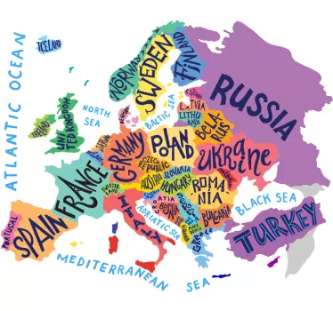 verschiedene Aufkleber Europa für Kinder - TenStickers