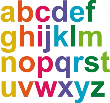 Alphabet minimalistische Farben Wandtattoo Kinderzimmer - TenStickers