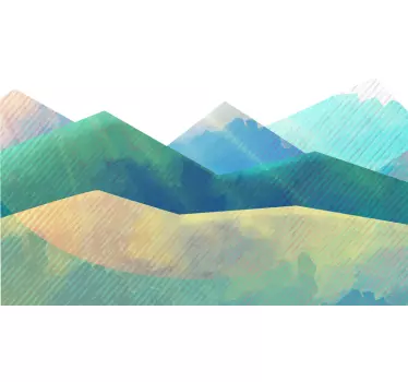 Wandtattoo Berge minimalistische Zeichnung - TenStickers