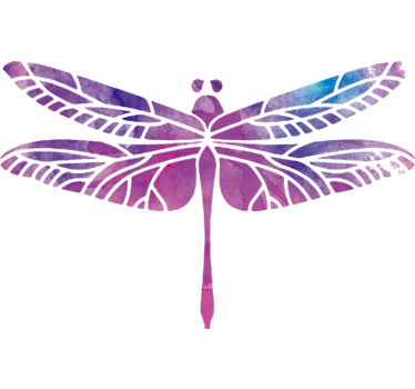 Geometrische libelle wandtattoo - TenStickers